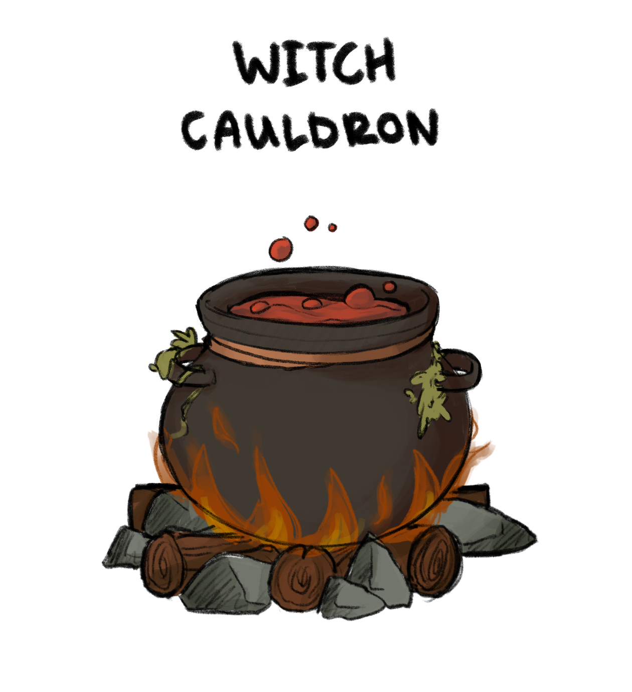 Sketch of the cauldron